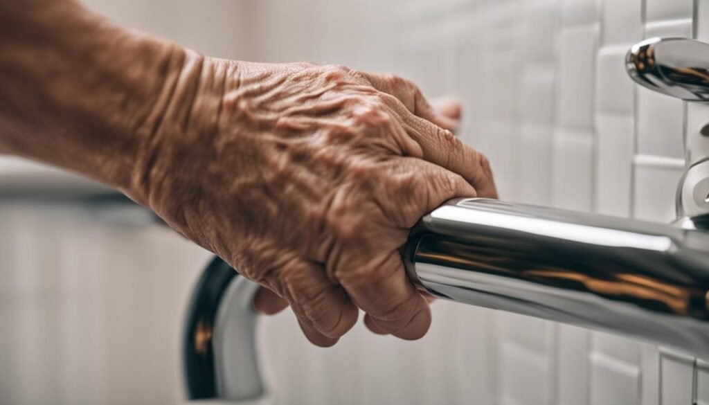 Bathroom grab bars for seniors