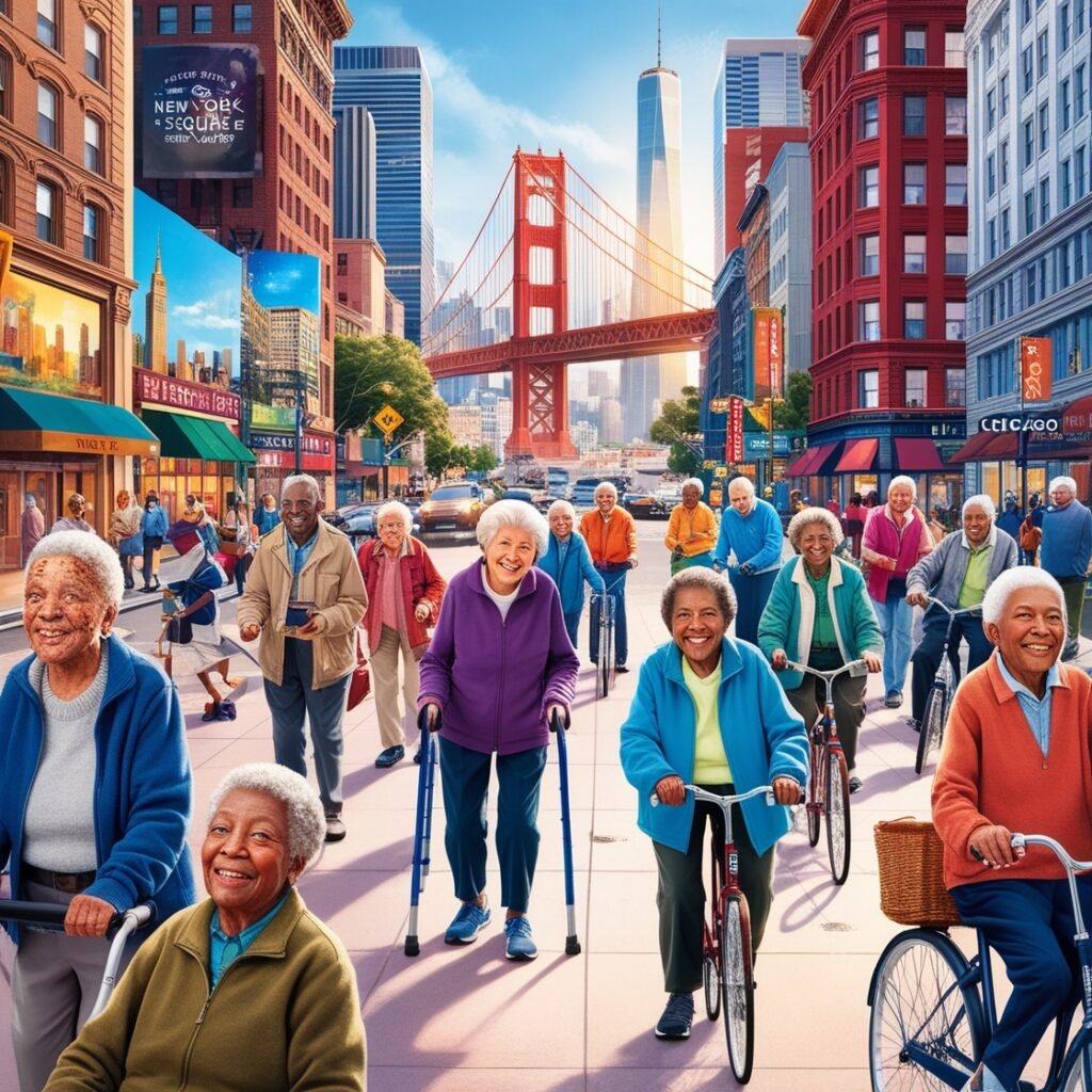 U.S cities with seniors around
